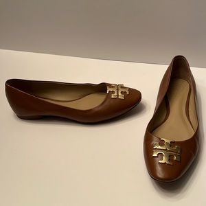 Tory Burch Raleigh brown leather flats size 7.5